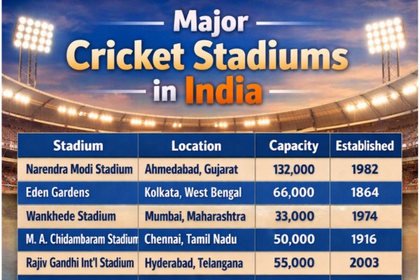 Cricket stadiums in India