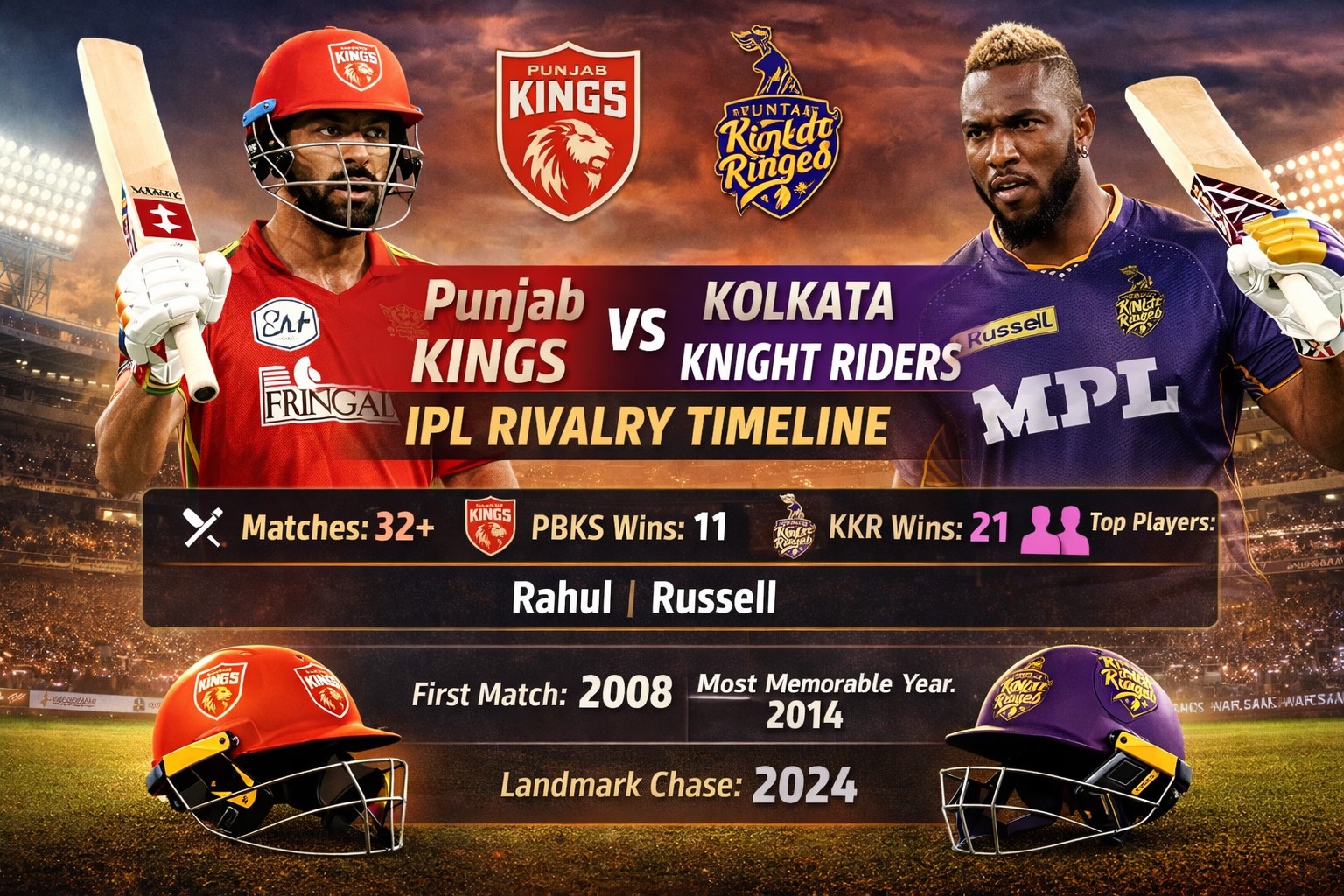 punjab kings vs kolkata knight riders timeline