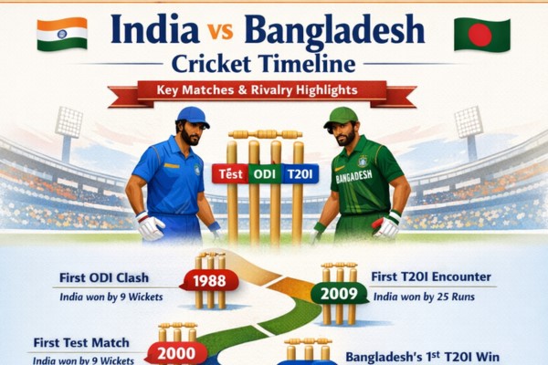 India National Cricket Team vs Bangladesh National Cricket Team Timeline