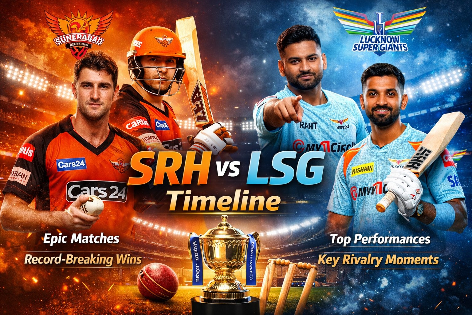 Sunrisers Hyderabad vs Lucknow Super Giants Timeline