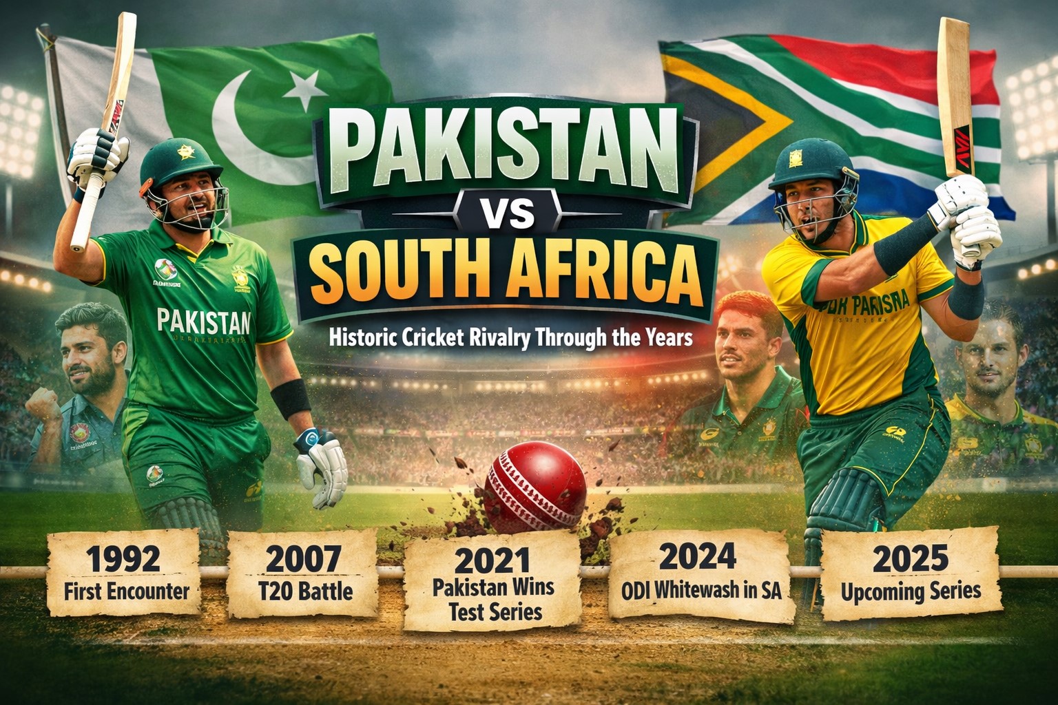 pakistan national cricket team vs south africa national cricket team timeline