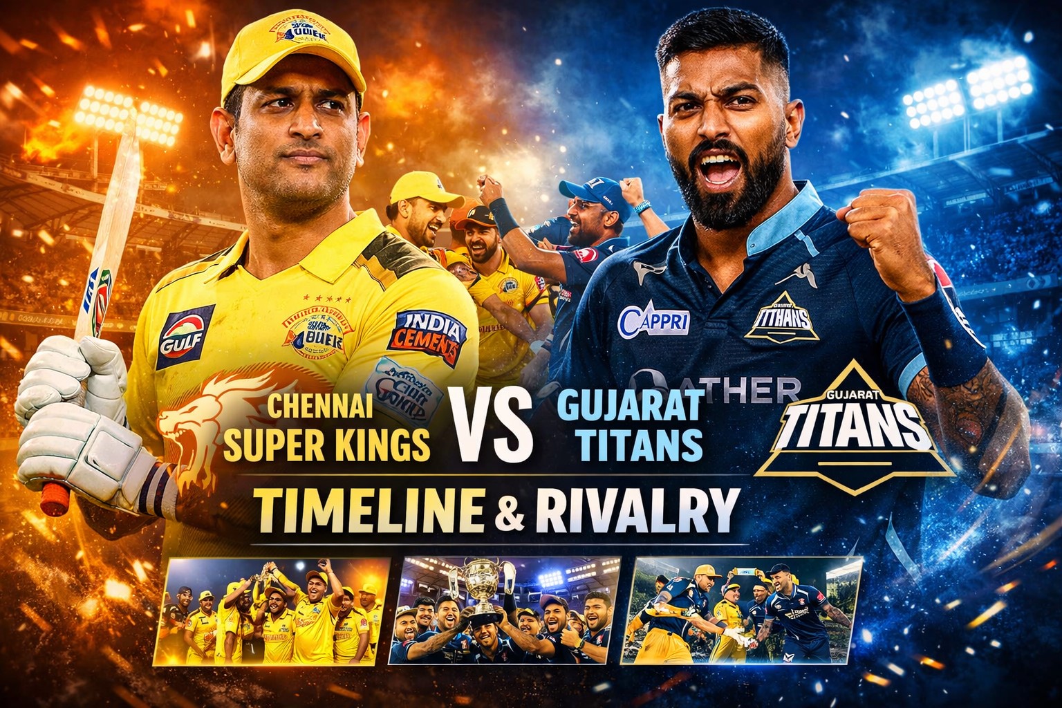chennai super kings vs gujarat titans timeline