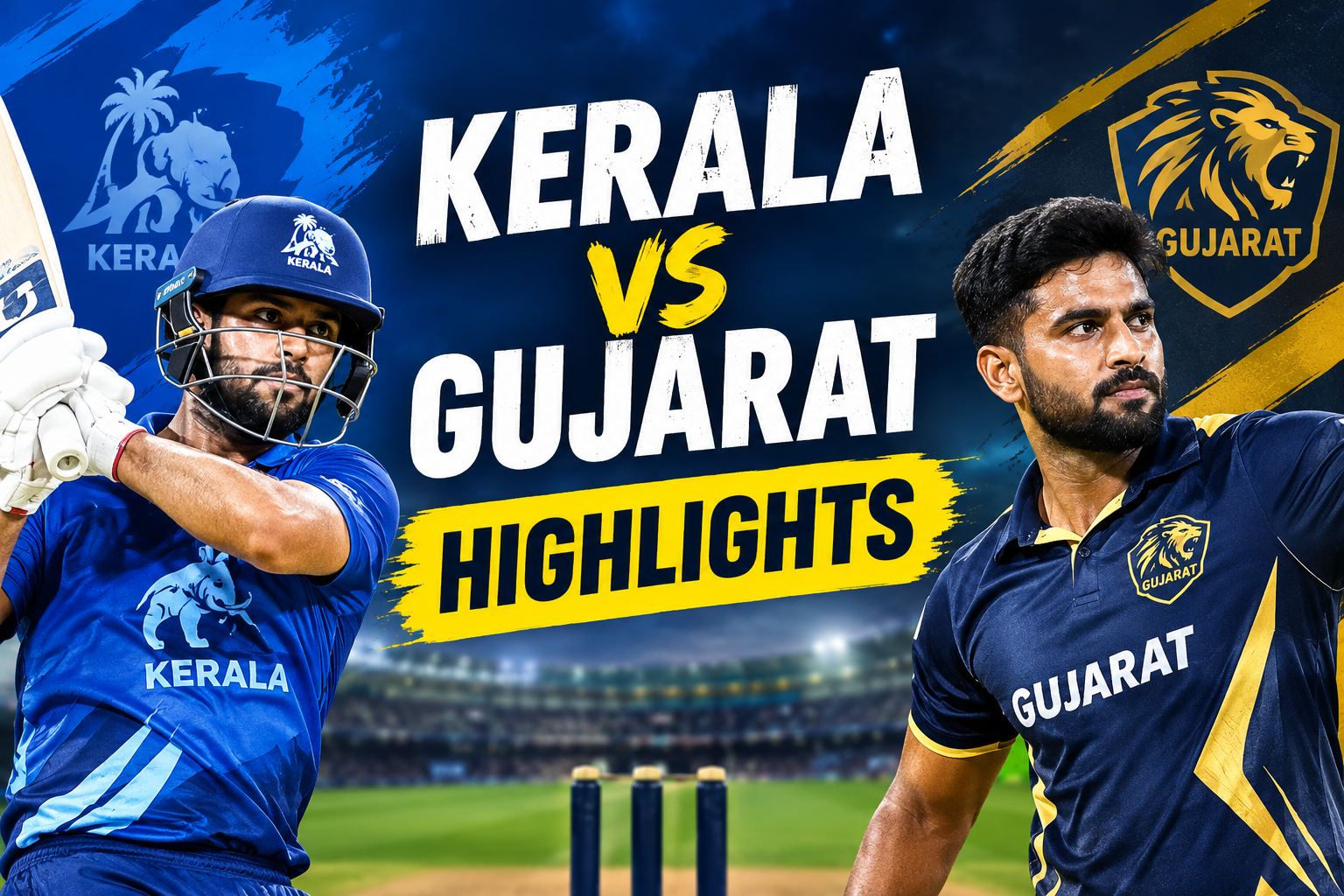 Kerala vs Gujarat cricket highlights